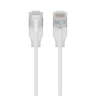 Cordon RJ45 Etherlighting Cat6A 0,3m Blanc